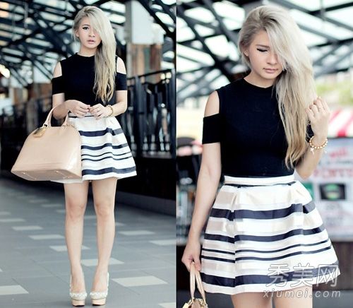 夏天穿短裙，以10种组合成为漂亮女孩。