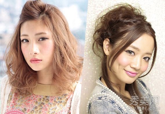 最新隐藏时代发型装订方法甜美的编织变成女孩的部门