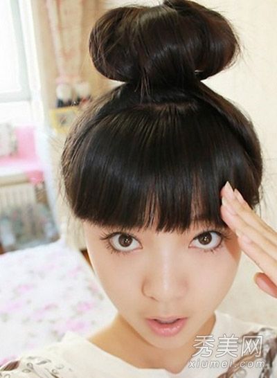 韩式创意球头打结方法简单、甜美、时尚