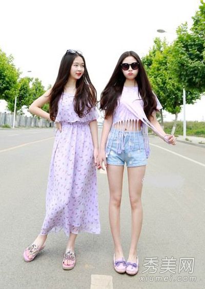 用于购物或观光的甜美闺房服装