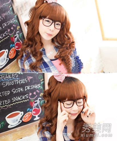 韩国90后女孩喜欢可爱的头发可爱又可爱