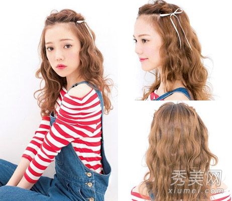 公主发+蝴蝶结DIY简单易操作发型