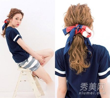 马尾藻辫子时尚变换3气质绑定方法示意图