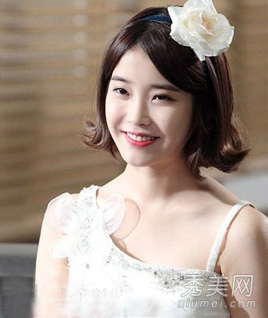 国妹李智恩韩凡短烫发时尚甜美