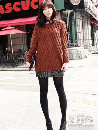 冬季如何穿短裙搭配连裤袜性感美眸