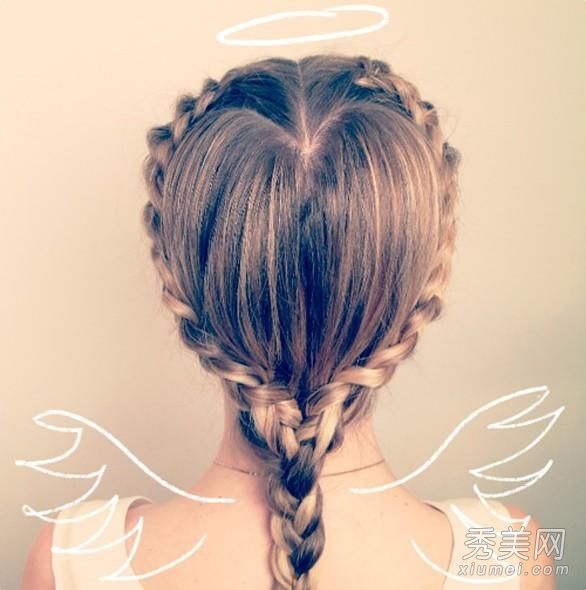 两个心形发带,头发上有爱,能打动男朋友的心