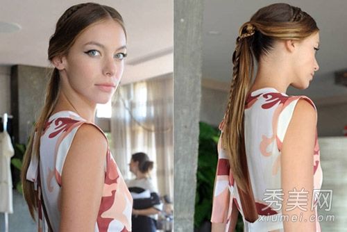 如何用复古针织马尾辫打造铁龙直发