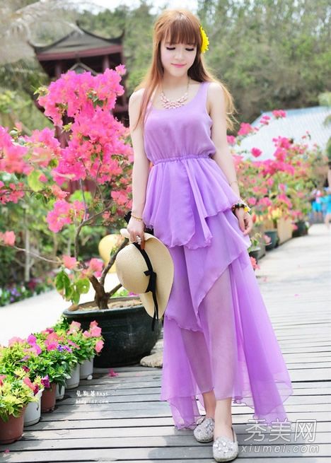 仙女扇美丽裙子蕾丝雪纺时尚攻击