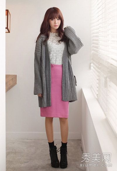 韩式连衣裙搭配毛衣外套搭配搭配有点新鲜