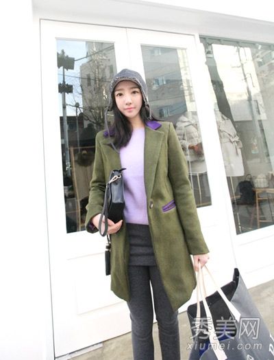 绵羊毛大衣搭配策略韩版气质最引人注目