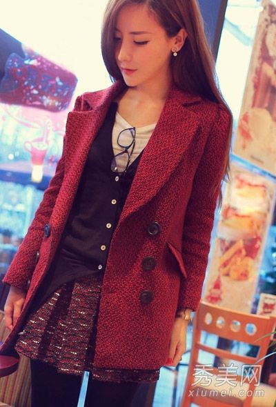 2013新款短裙羊毛外套甜美漂亮