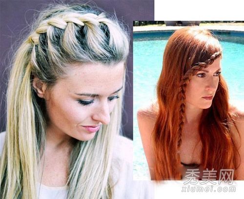 两个实用的刘海整理教程长发女孩高贵而苗条