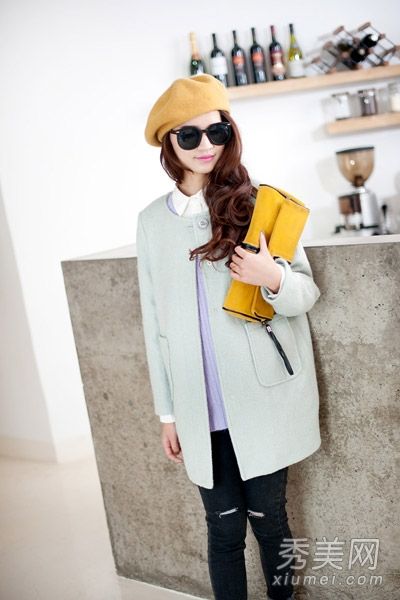 早春多雨的日子穿紧身裤羊毛衫