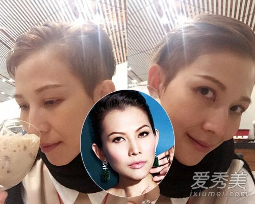 在最近的照片中,蔡少芬和张欣怡的发型越来越短。