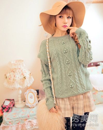 韩版毛衣清新搭配把握新季节潮流