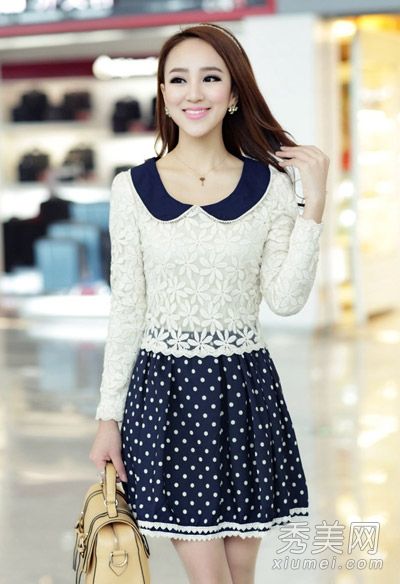 春装新款长袖连衣裙凸显曼妙曲线