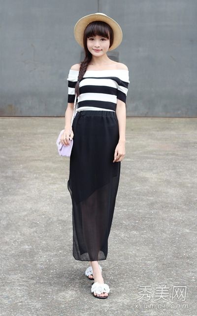 太阳帽+裙子漂亮淑女气质漂亮翻天覆地