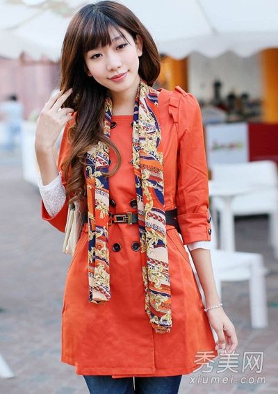 外套，带腰带，春季细腰