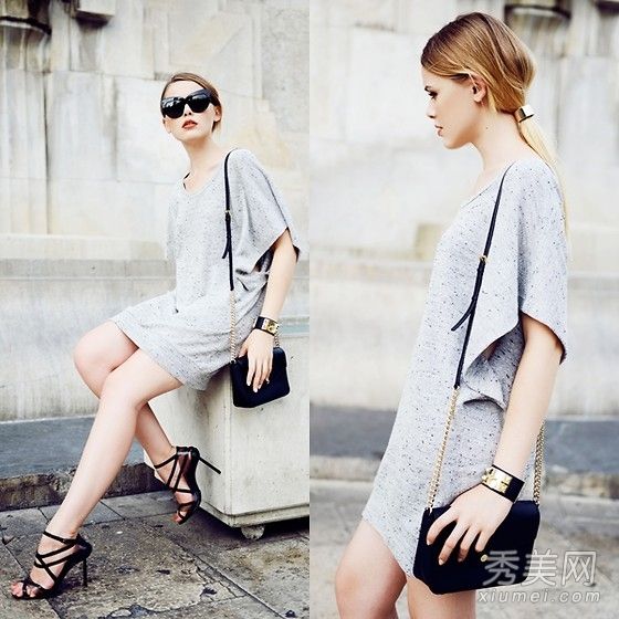 凉鞋和连衣裙的完美搭配象征着时尚和品味。