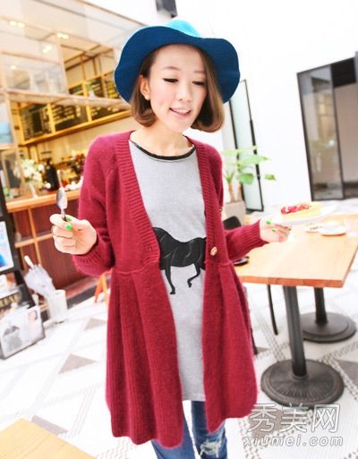 毛衣和外套8种搭配的新方法清新俏皮