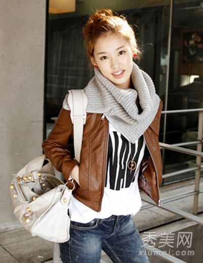 真皮弹簧实用搭配帅气修身显瘦