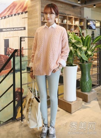 毛衣n种漂亮的穿法跟裤子鞋子很新鲜