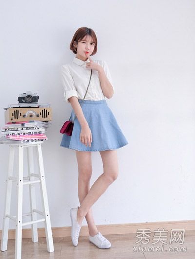 百搭夹克配牛仔裤裙清新甜美人人都爱