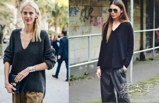 v领毛衣在秋天如何搭配最好？