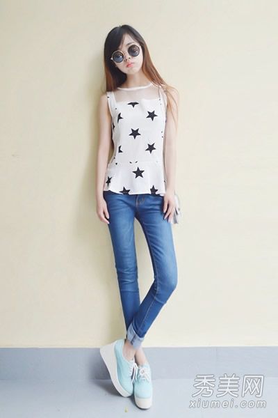 美丽并不美丽首先看腿松饼平台鞋做长腿