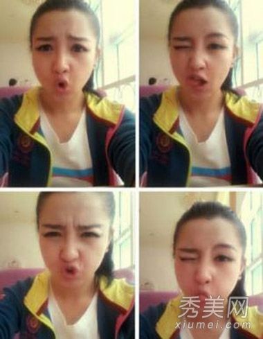 西藏大学校花的私人照片显示，她的圆脸和长发清新可爱。