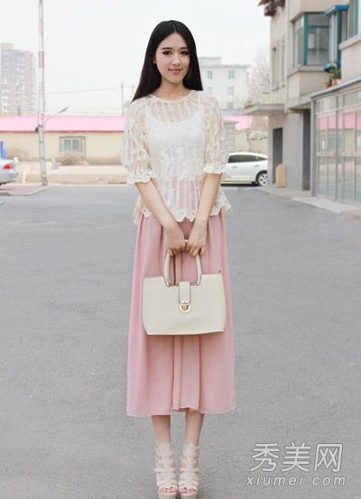 雪纺长裙+短外套优雅更舒适