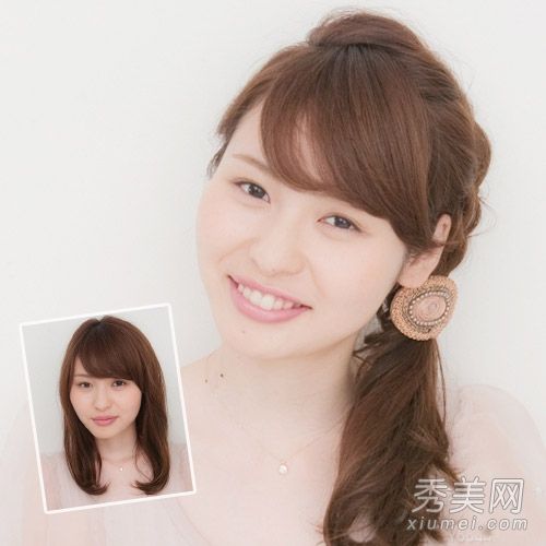 韩国发型编辑和装订教程9步DIY甜美发型