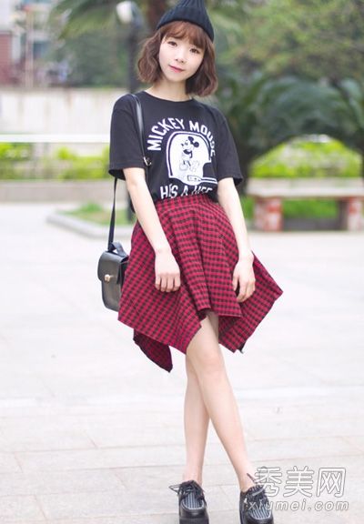 t恤+短裙白菜价格经典实用搭配