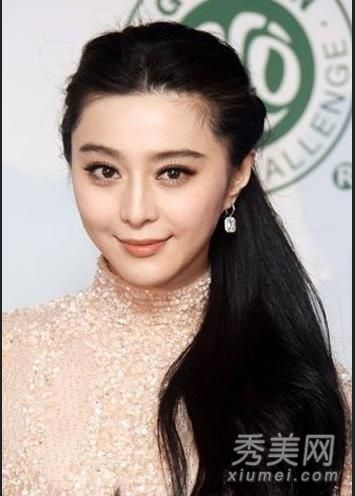 范冰冰舒淇爱达明星自然黑长发美女主键