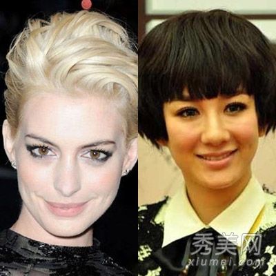 范冰冰、郑爽和郭采洁留着短发，有红色和黑色的名单