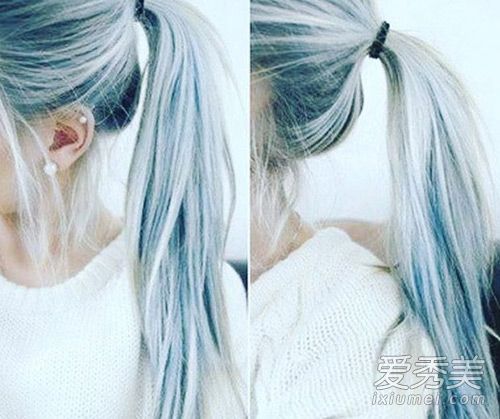 2016年最流行的梦幻发色,丹宁蓝和玫瑰金
