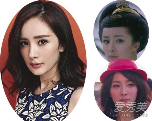 迪丽热巴的流行女演员杨蜜也有她们不能保持的发型。