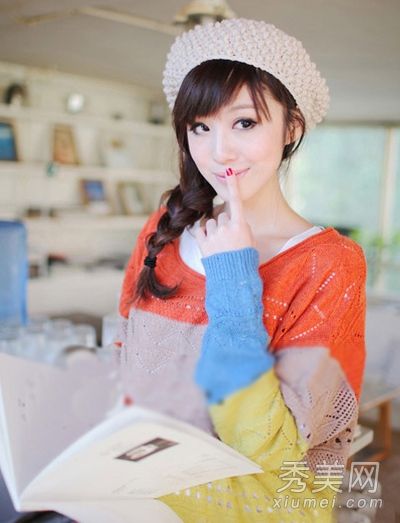 单面辫发的蛋卷时尚发型已经抢手