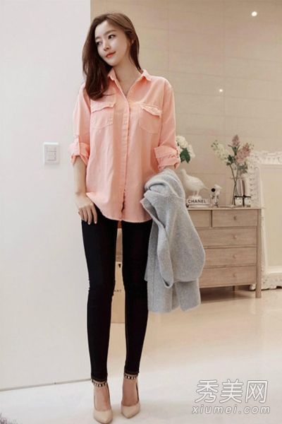 清明节的旅游服装应该是简单的韩饭儿。