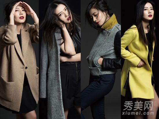 高圆圆的冬季大片展示新冬装