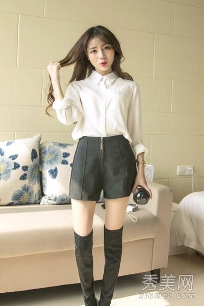 羊毛短裤必须在秋冬季流行,以保持温暖和展示美丽的腿。