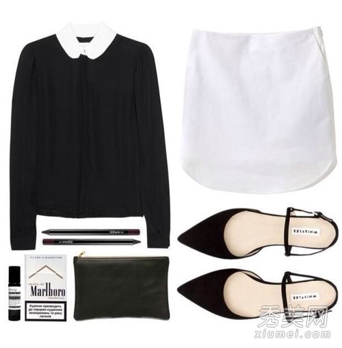 通勤装气质漂亮衬衫+裙子超漂亮