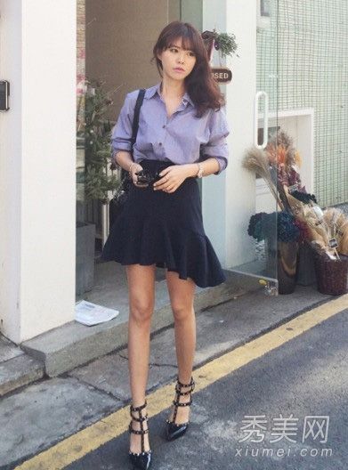 气质衬衫裙暖春吹优雅风