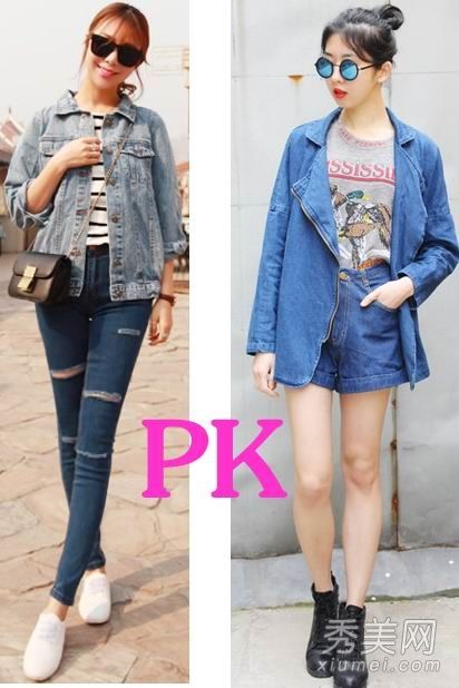 短款或长款牛仔外套时尚百搭帅气