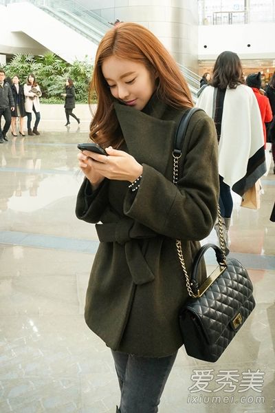 绿色外套推荐给冬天带来生机