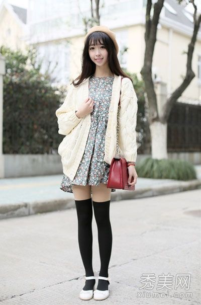 清明节羊毛衫+连衣裙+平底鞋