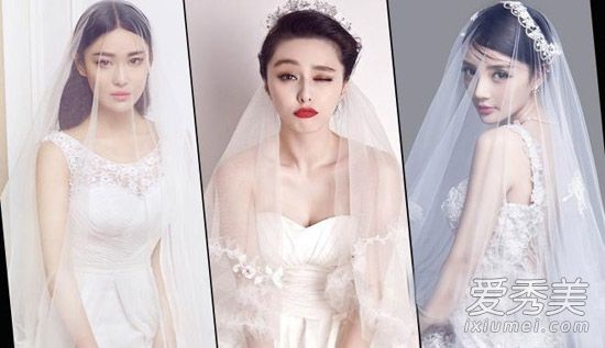 张馨PK范冰冰明星婚纱谁是最美丽的新娘的头发