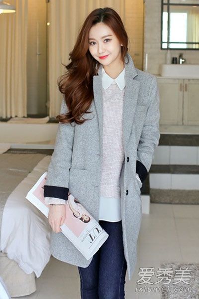 灰色外套时尚大气气质女性必备