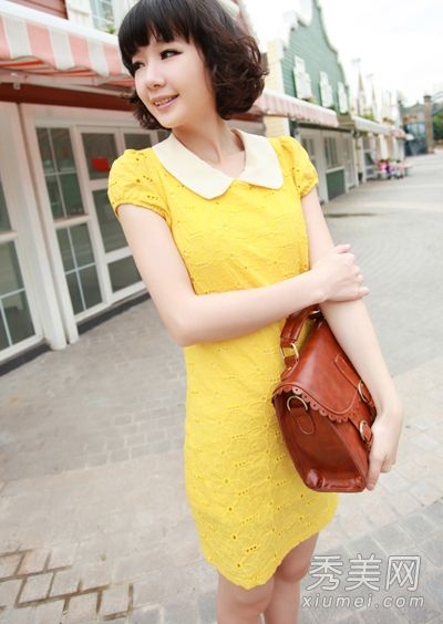 2013年夏季新款连衣裙娃娃领做低龄连衣裙