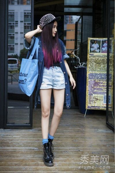 外套混搭短裤长度混搭穿着好身材